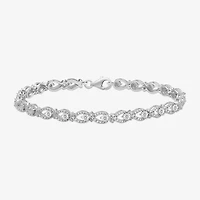Womens 1/10 CT. T.W. Natural Diamond Sterling Silver 7.25 Inch Tennis Bracelet