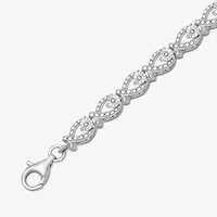 Womens 1/10 CT. T.W. Natural Diamond Sterling Silver 7.25 Inch Tennis Bracelet