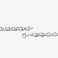 Womens 1/10 CT. T.W. Natural Diamond Sterling Silver 7.25 Inch Tennis Bracelet