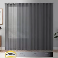 Eclipse Liberty Grommet Top Sheer Single Curtain Panel