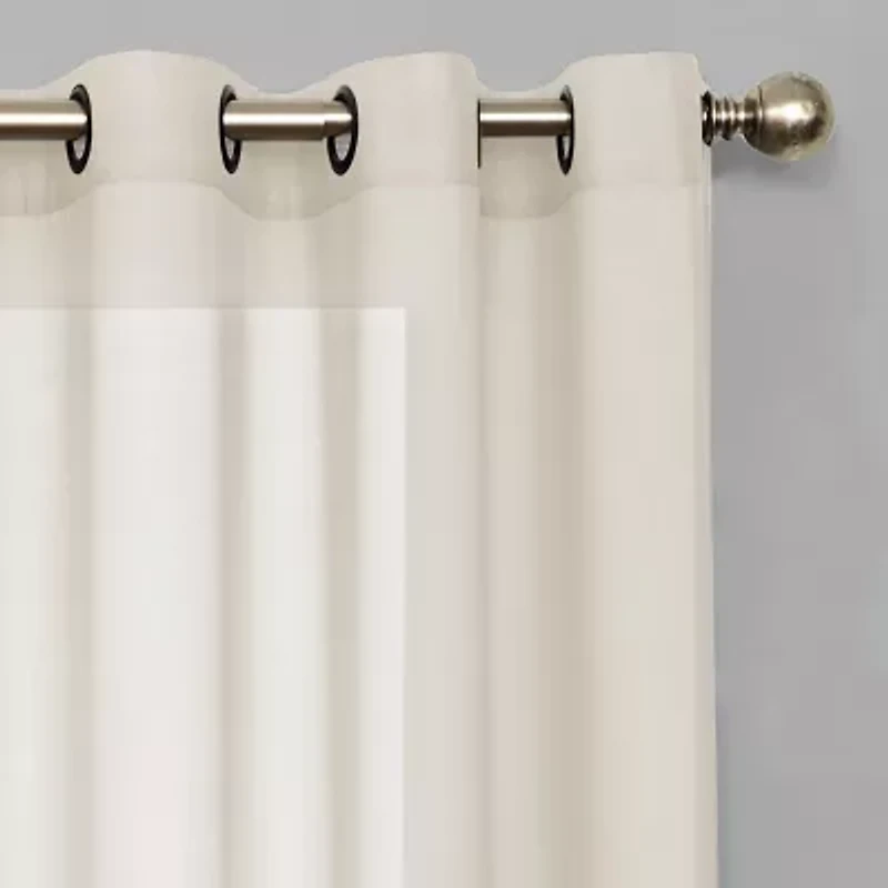Eclipse Liberty Grommet Top Sheer Single Curtain Panel