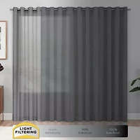 Eclipse Liberty Grommet Top Sheer Single Curtain Panel