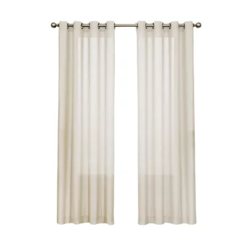 Eclipse Liberty Grommet Top Sheer Single Curtain Panel