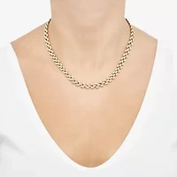 Womens 14K Gold Inch Link Necklace