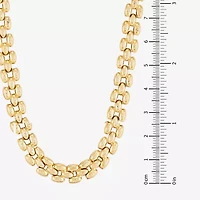 Womens 14K Gold Inch Link Necklace