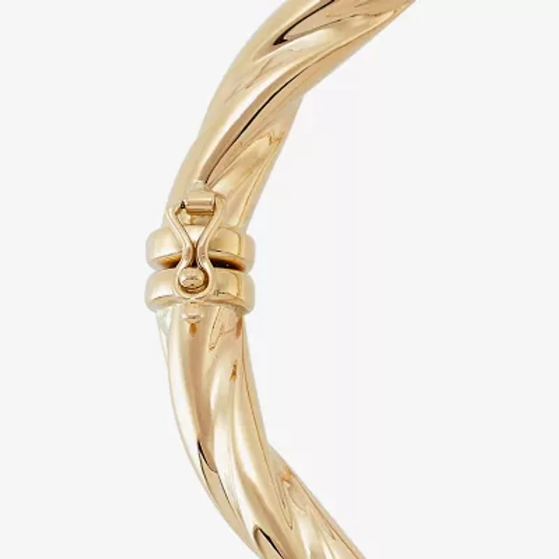 Made in Italy Womens 14K Gold Bangle Bracelet
