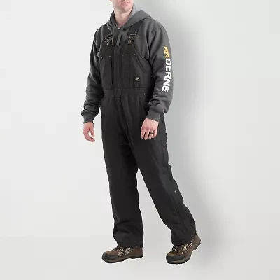 Berne Highland Washed Insulated Bibs Mens Big and Tall Workwear Overall