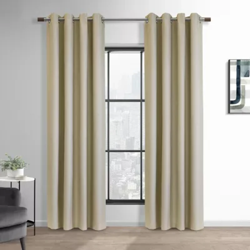 Newberry Grommet Top Energy Saving 100% Blackout Single Curtain Panel