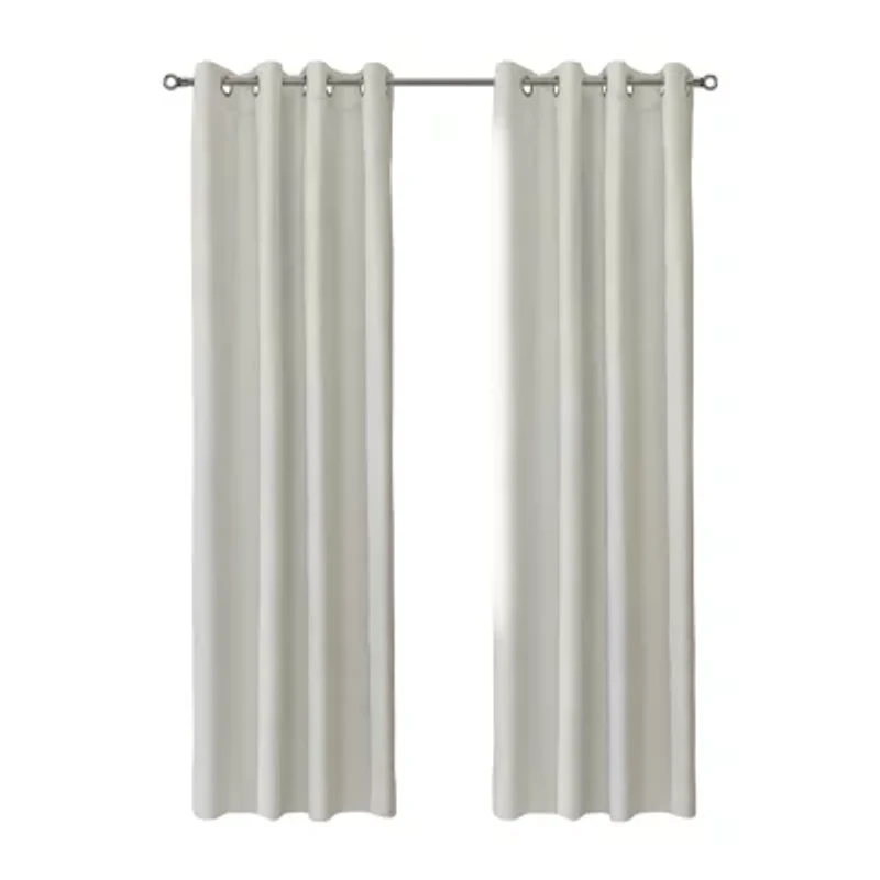 Ashcroft Grommet Top Light-Filtering Single Curtain Panel