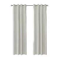 Ashcroft Grommet Top Light-Filtering Single Curtain Panel
