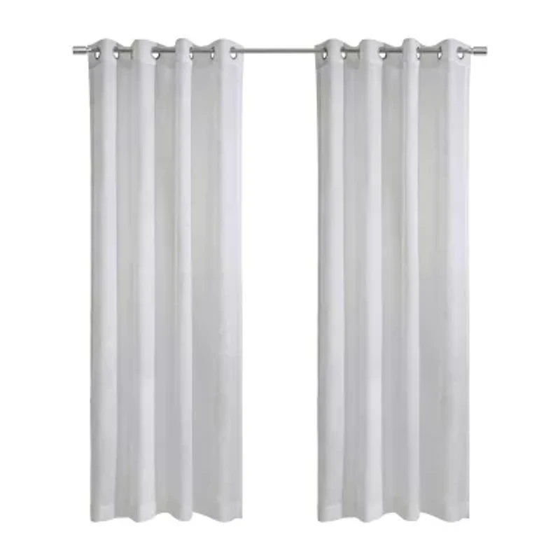 Habitat Diamante Grommet Top Embroidered Sheer Single Curtain Panel