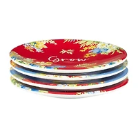 Certified International Blossom 4-pc. Earthenware Appetizer Plate