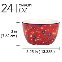 Certified International Morning Rooster 4-pc. Earthenware Ice Cream Bowl