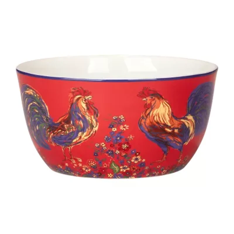 Certified International Morning Rooster Serving Bowl