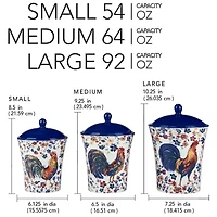 Certified International Morning Rooster 3-pc. Canister