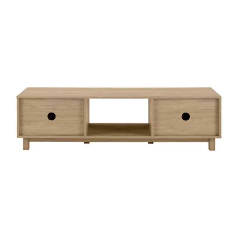 58" 2 Door Reeded TV Stand