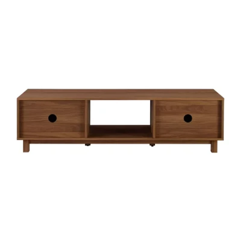 58" 2 Door Reeded TV Stand