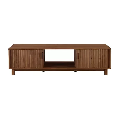 58" 2 Door Reeded TV Stand