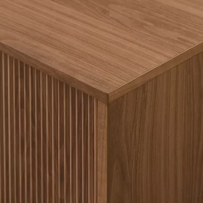 58" 2 Door Reeded TV Stand