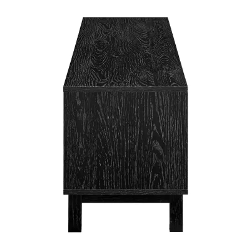 70" 2 Door Rattan TV Stand