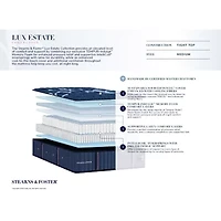 Stearns & Foster 14.5" Luxury Estate Medium Tight Top - Mattress Only