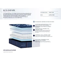 Stearns & Foster 14.5" Luxury Estate Extra Firm Tight Top- Mattress + Box Spring
