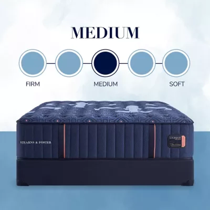 Stearns & Foster 14.5" Luxury Estate Medium Tight Top - Mattress + Box Spring