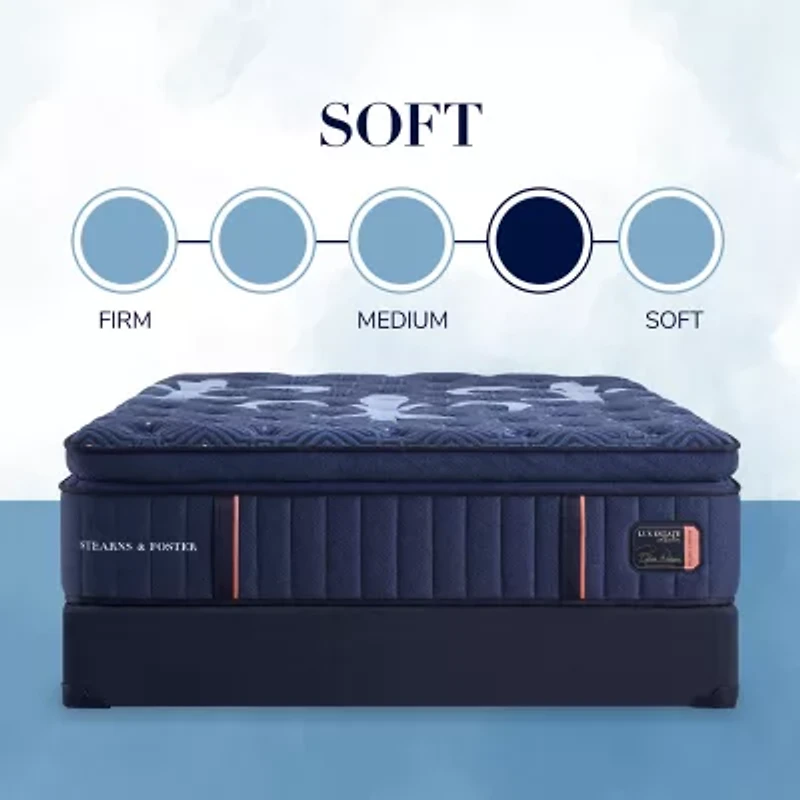 Stearns & Foster Luxury Estate 16" Soft Euro Pillow Top - Mattress + Box Spring