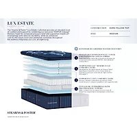 Stearns & Foster 16" Luxury Estate Medium Euro Pillow Top - Mattress + Box Spring