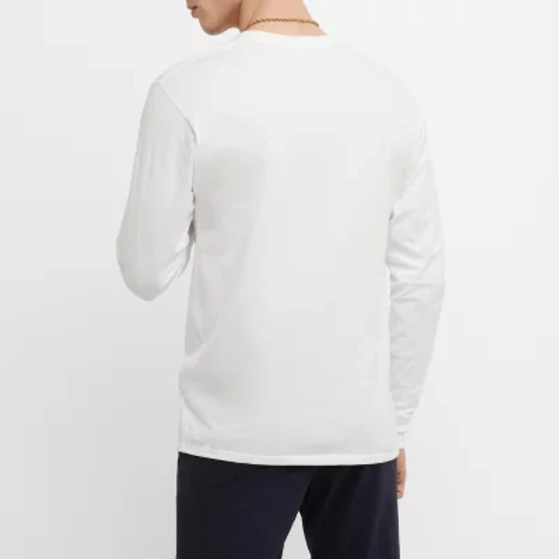 Champion Mens Crew Neck Long Sleeve Active T-Shirt