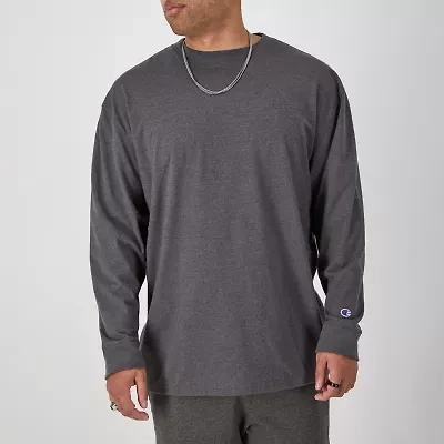 Champion Mens Crew Neck Long Sleeve Active T-Shirt
