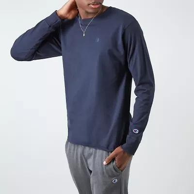 Champion Mens Crew Neck Long Sleeve Active T-Shirt