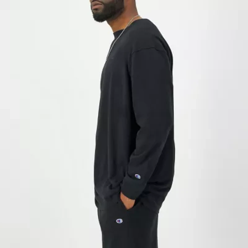 Champion Mens Crew Neck Long Sleeve Active T-Shirt
