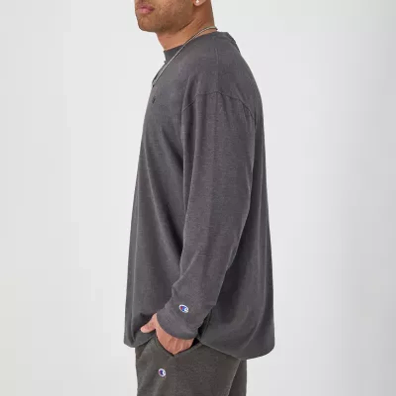 Champion Mens Crew Neck Long Sleeve Active T-Shirt