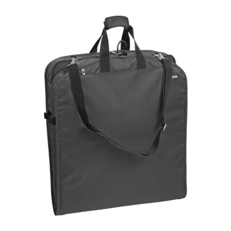 WallyBags 52" Premium Travel Garment Bag With Shoulder Strap, Two Large Pockets And Printed Lining