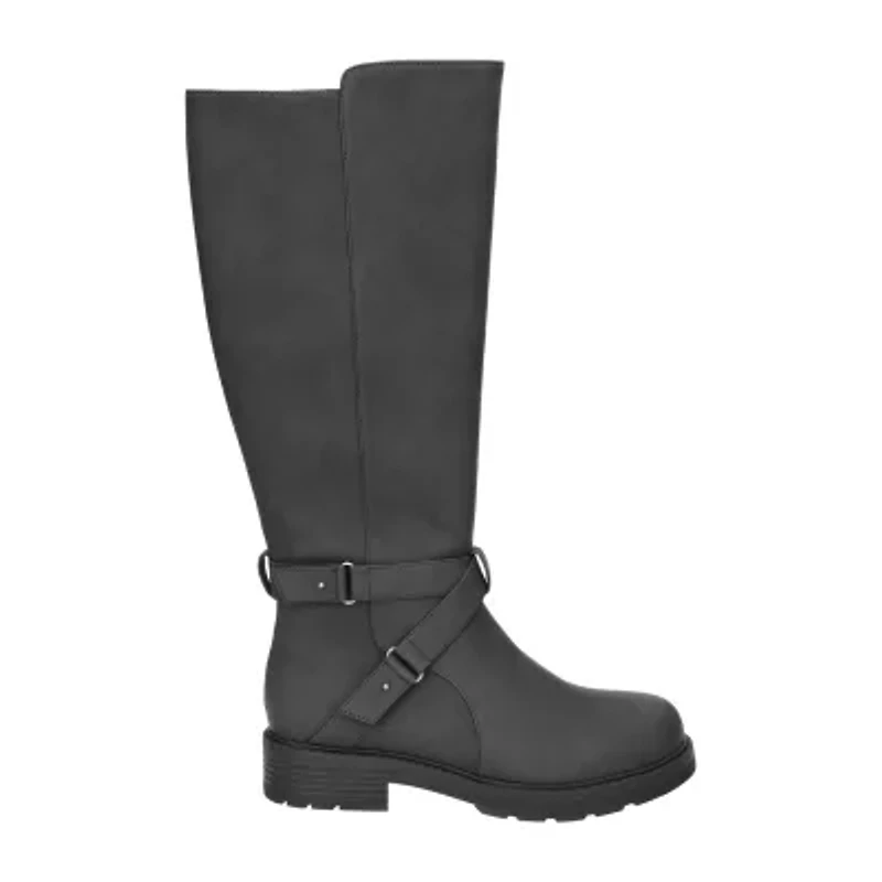 Easy Works By Street Womens Austyn Stacked Heel Riding Boots