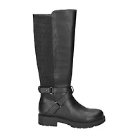 Easy Works By Street Womens Austyn Plus Extra Wide Calf Stacked Heel Riding Boots