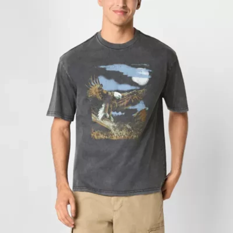 Arizona Mens Short Sleeve Washed Graphic T-Shirt