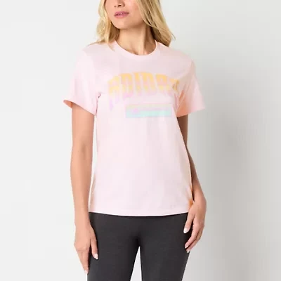 adidas Womens Crew Neck Short Sleeve Regular Fit Graphic T-Shirt