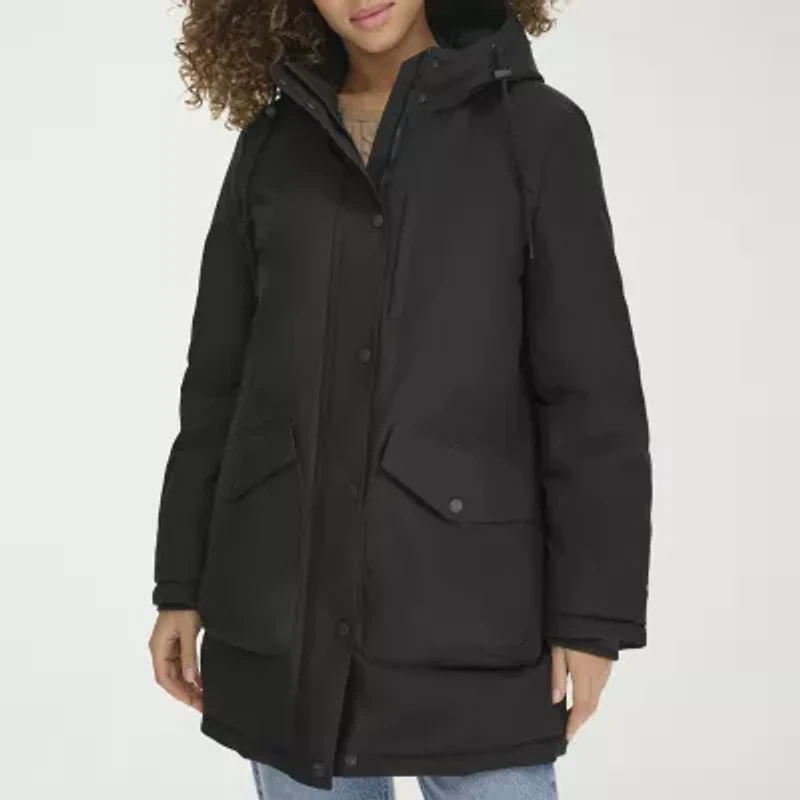 Dockers Womens Hooded Water Resistant Midweight Parka