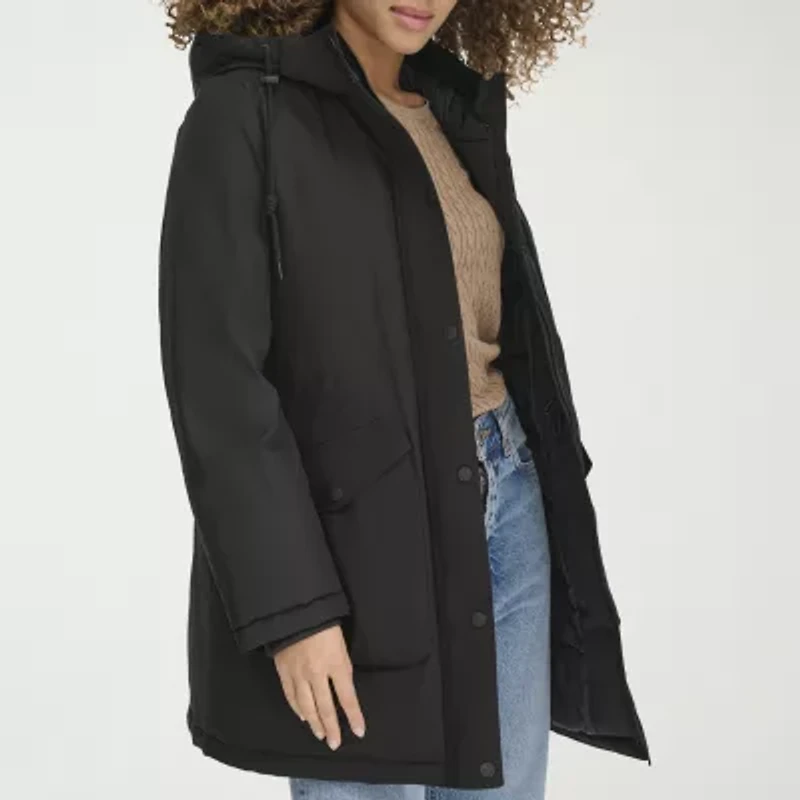Dockers Womens Hooded Water Resistant Midweight Parka