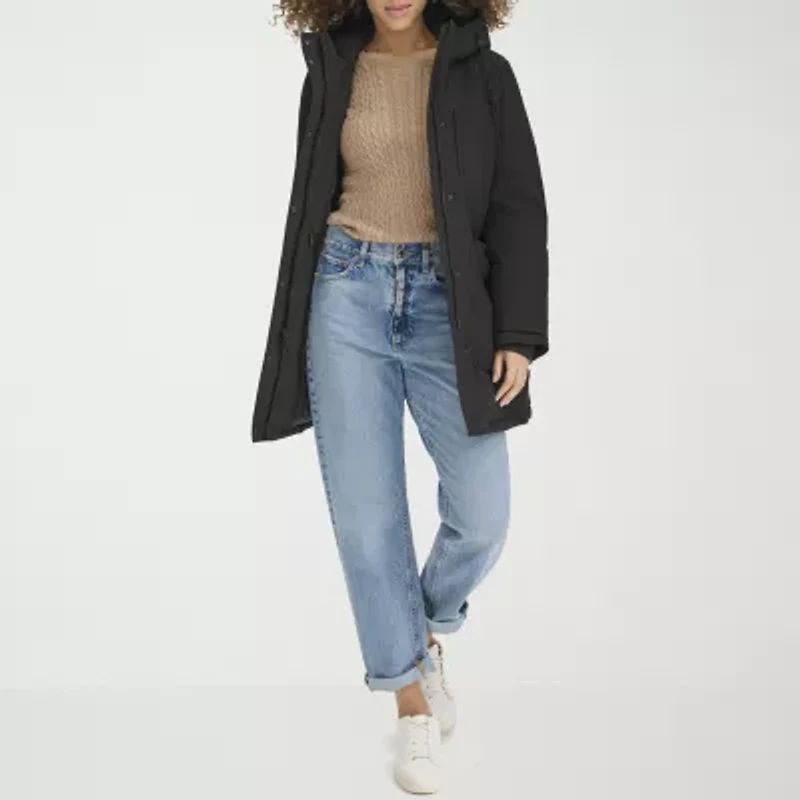 Dockers Womens Hooded Water Resistant Midweight Parka