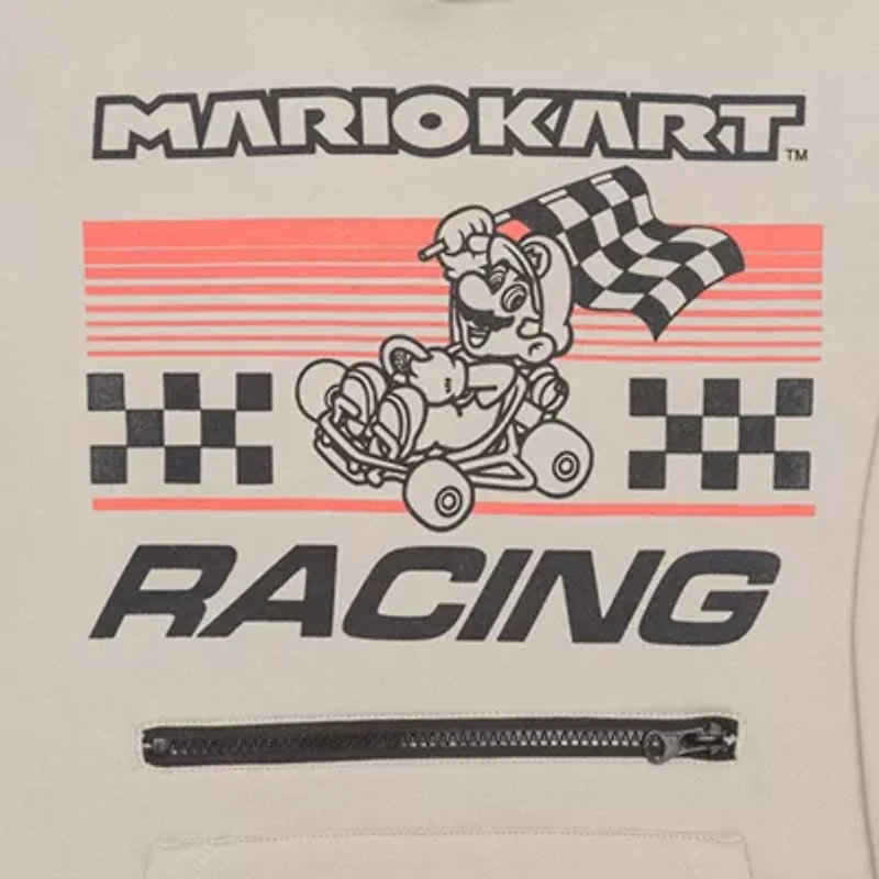 Mariokart Little & Big Kid Boys Long Sleeve Super Mario Fleece Hoodie