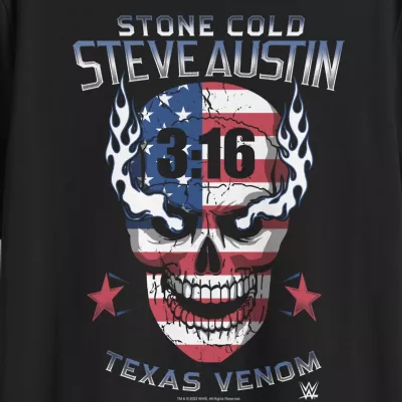 Stone Cold Mens Crew Neck Short Sleeve Regular Fit Big and Tall Graphic T-Shirt