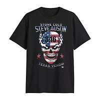 Stone Cold Mens Crew Neck Short Sleeve Regular Fit Big and Tall Graphic T-Shirt