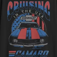 Camaro Mens Crew Neck Short Sleeve Regular Fit Big and Tall Graphic T-Shirt