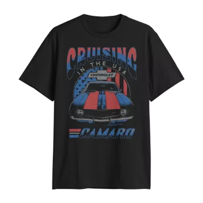 Camaro Mens Crew Neck Short Sleeve Regular Fit Big and Tall Graphic T-Shirt