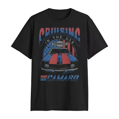 Camaro Mens Crew Neck Short Sleeve Regular Fit Big and Tall Graphic T-Shirt