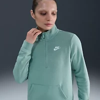 Nike Club Womens Mock Neck Long Sleeve Active Quarter-Zip Pullover