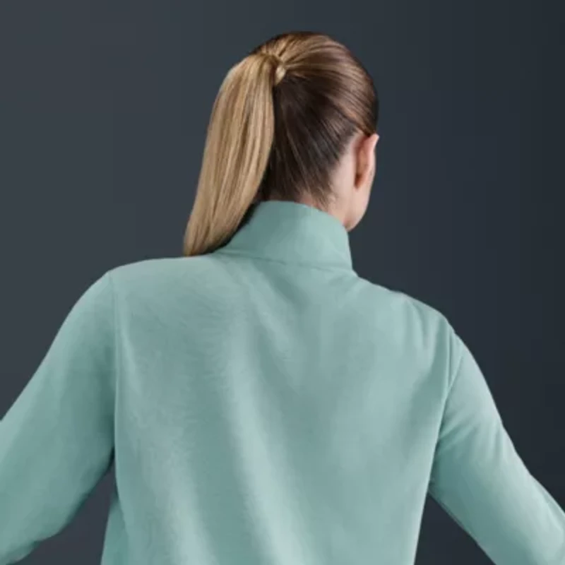 Nike Club Womens Mock Neck Long Sleeve Active Quarter-Zip Pullover